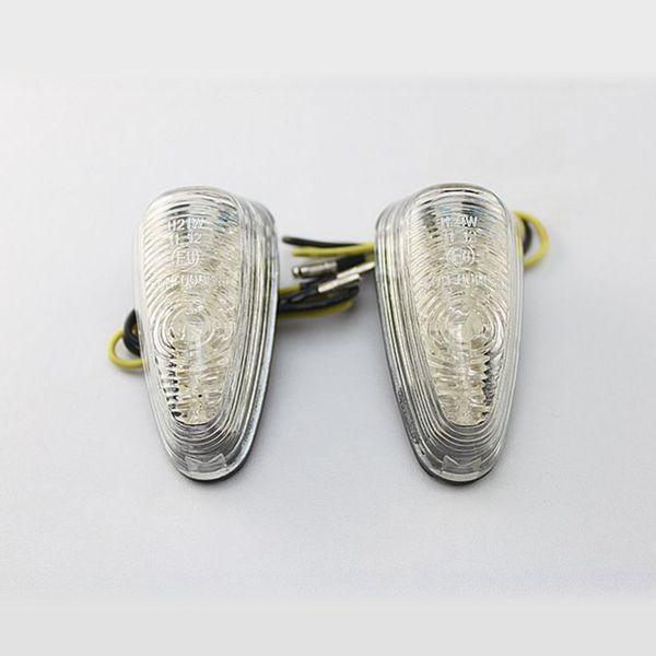 Clear flush mount led turn signals light universal motorcycle blinker lights