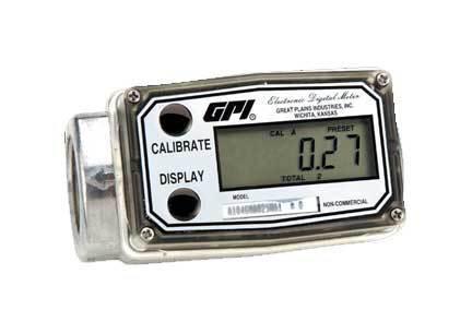 Gpi 03a32gm aluminum turbine meter- 2-in npt threads-30 to 300gpm/100 to 1000lpm