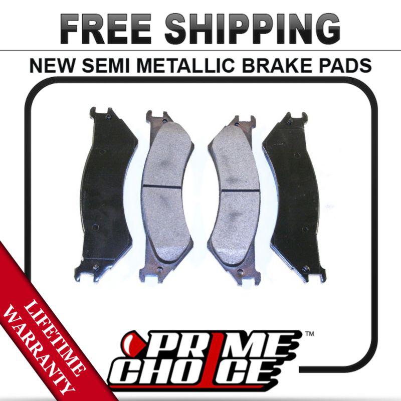 Rear semi metallic disc brake pad kit full set with lifetime warranty