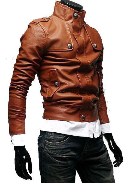 Men casual rider_jacket fashion motorcycle/motorbike leather jacket 100%_cowhide