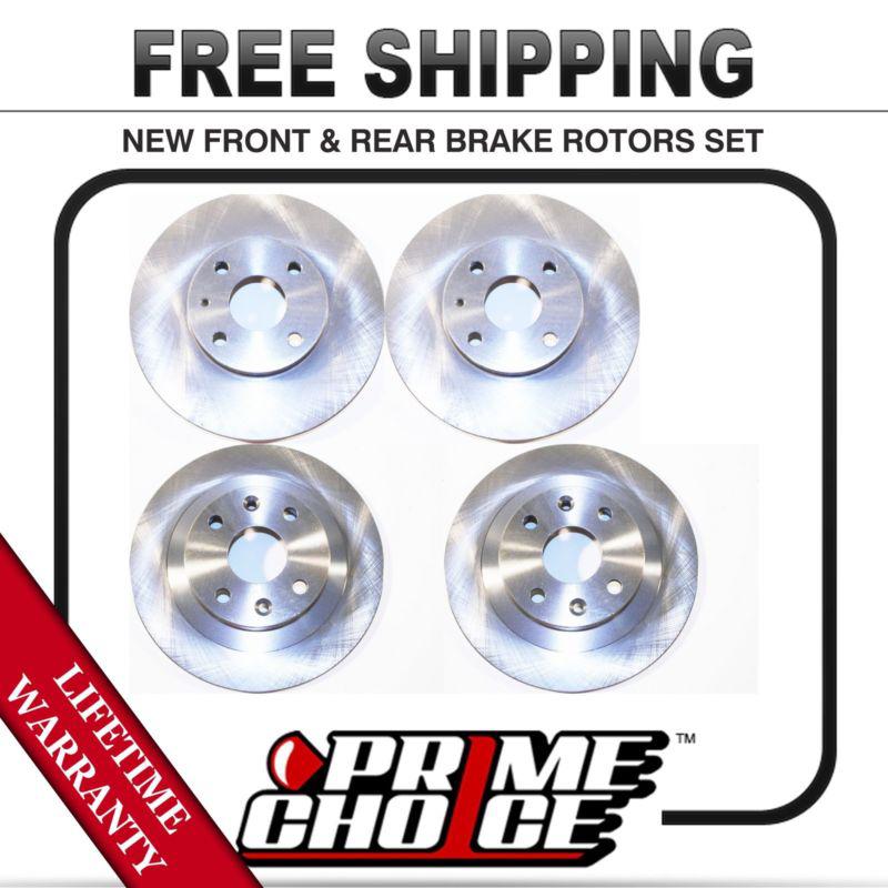 Set (4) new front and rear brake disc rotors with lifetime warranty