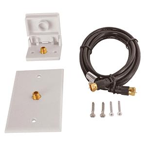 Rv designer collection tv hook up kit white t201