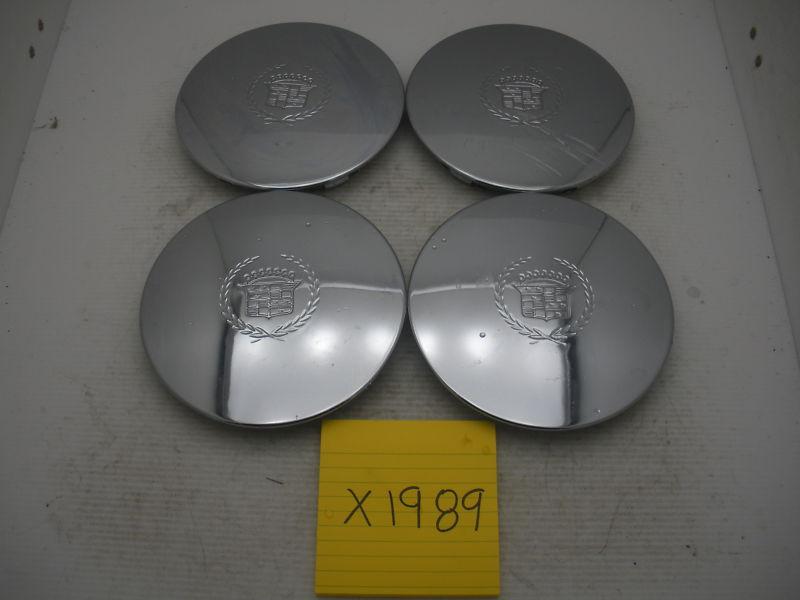 Set of 4 98 99 00 01-05 cadillac deville seville dhs chrome center caps hubcaps