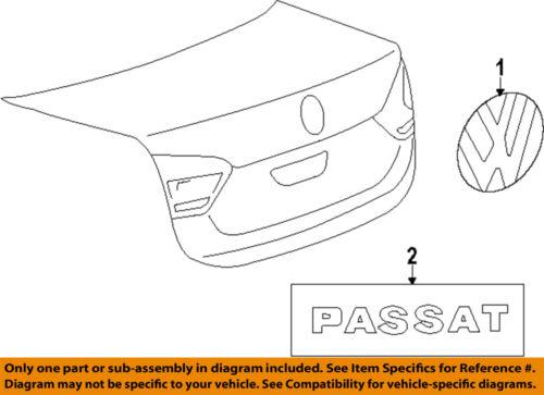 Volkswagen oem 561853687a739 trunk lid-emblem badge nameplate