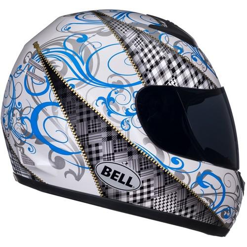 Bell arrow zipped helmet white blue small womans new