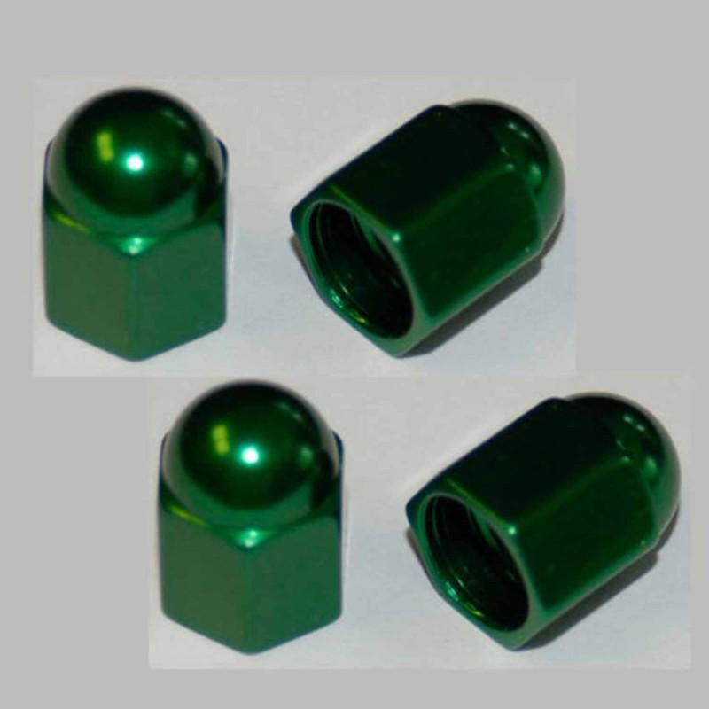 Green anodized acorn valve cap 0641733x4