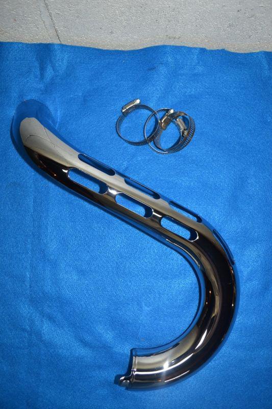 T0482d oem chrome rear cylinder heat shield harley 64830-08 dyna fxdb fxdwg