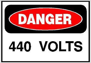 Danger- 440 volts decal