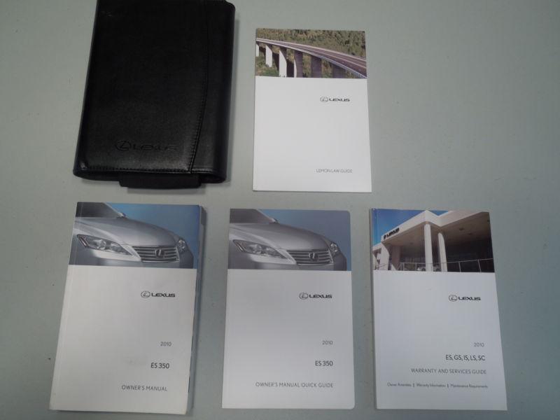 2010 lexus es 350 owners manual set with  case excellent