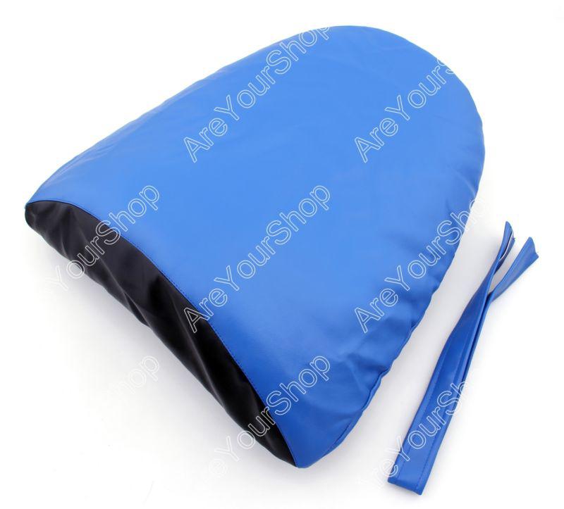 Rear pu leather seat cowl cover pillon kawasaki zx6r 03-04 z750 z1000 blue