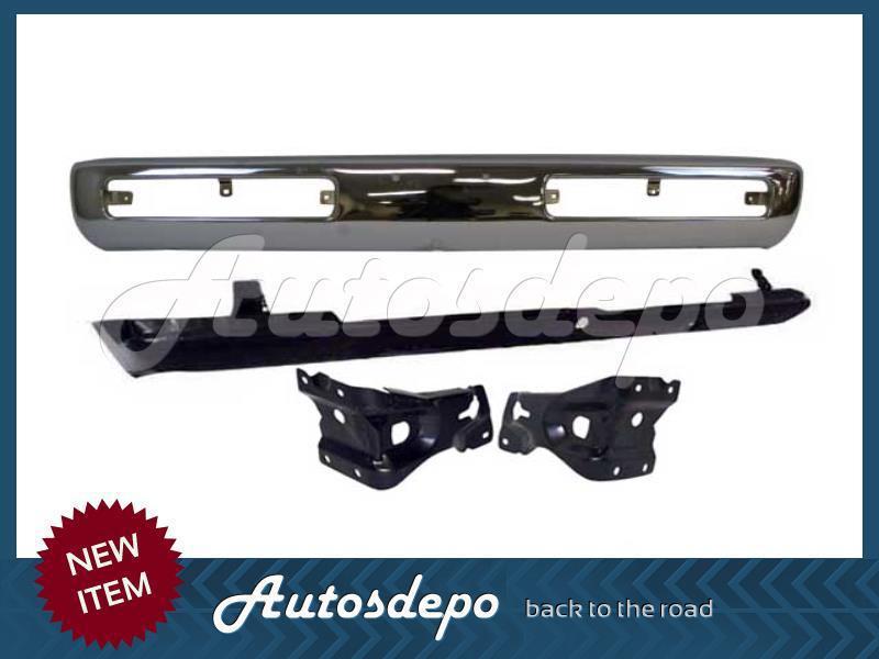 96-97 nissan hardbody pickup 4wd front bumper face bar chrome valance bracket 4p