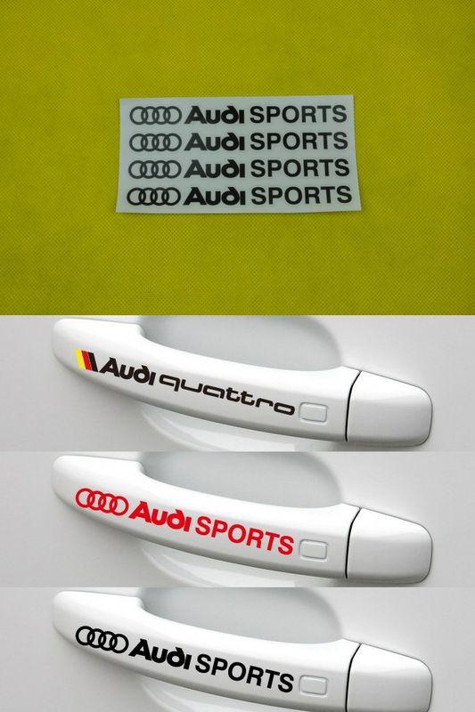 New brand 100% audi car handle stickers black 1 set-4pcs