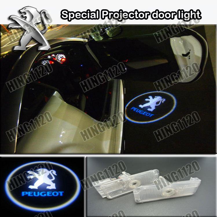 Peugeot 206 307 508 car interior led laser projector shadow lamp lights door 