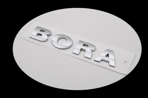 Euro bora chrome rear trunk emblem badge for vw mk4 jetta bora 1.8t 2.0 gli