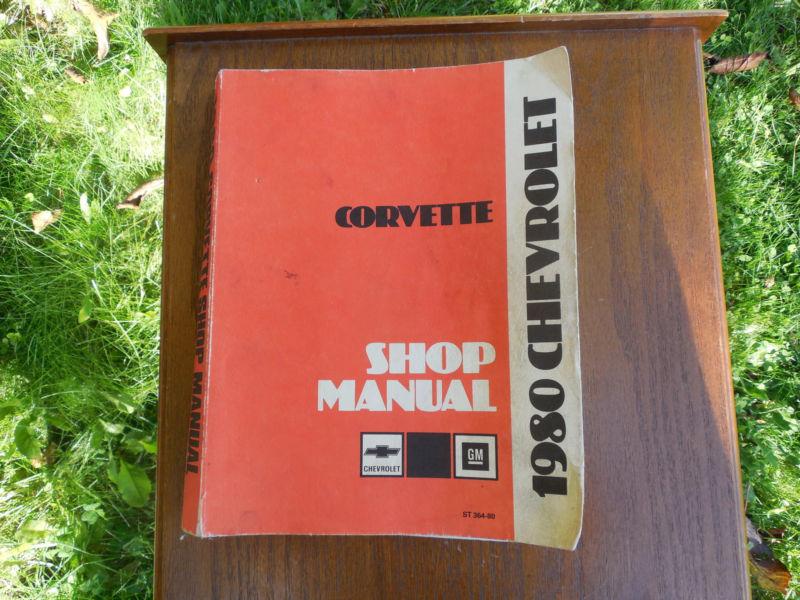 Original 1980 chevrolet corvette dealer shop service manual authentic