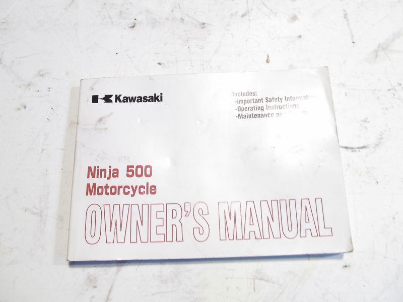 Kawasaki ex500 ninja 500 2005 owner's manual 78908