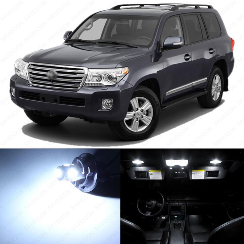 13 x xenon white led interior lights package for 2013 and up toyota land cruiser