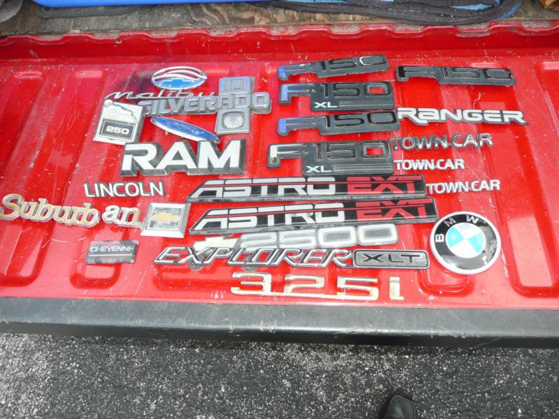 Miscellaneous lot of  truck/auto emblems (ford-gm) emblems