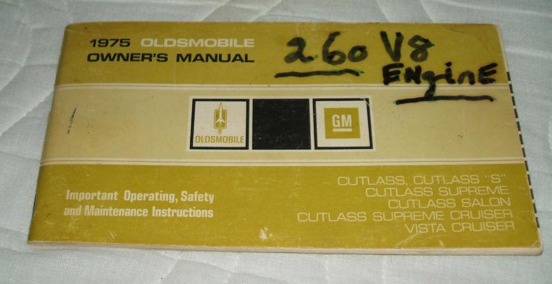 1975 oldsmobile gm owners manual cutlass vista cruiser 