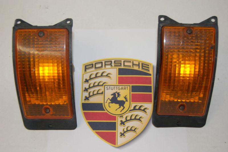 Porsche - 924 944 951 turbo - front parking/turn signal lights - pair! - oem!