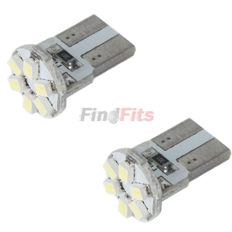 2x 6 smd led t10 194 168 w5w vehicle car canbus parking si​​de light white