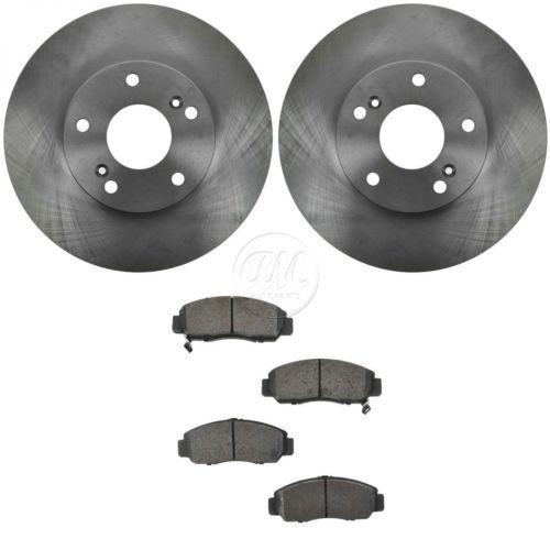 Acura csx honda civic gx accord v6 front metallic brake pads & rotors discs kit
