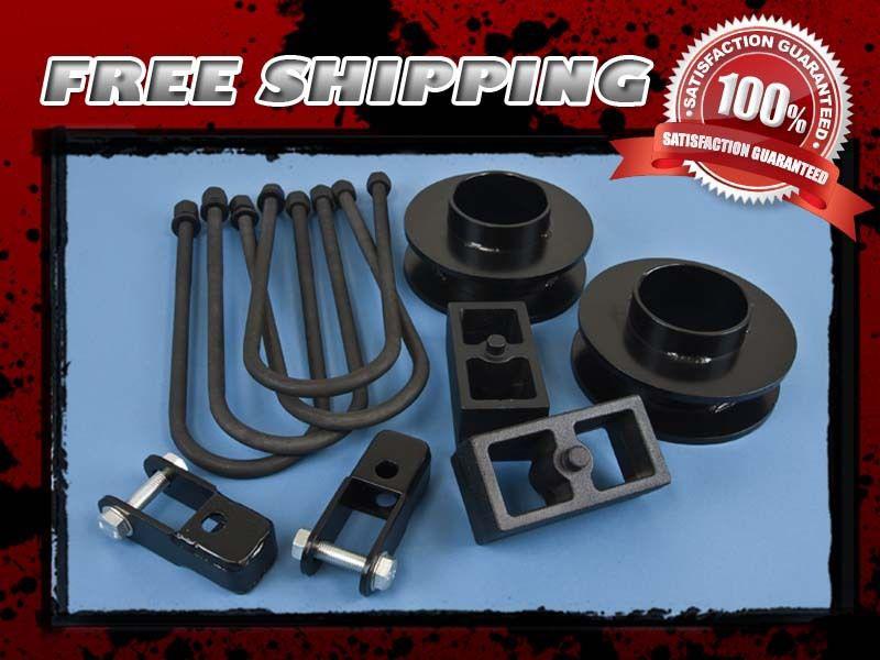 Steel lift kit front 3.5" rear 3.5" cast block u-bolt shock extender 4x4 4wd