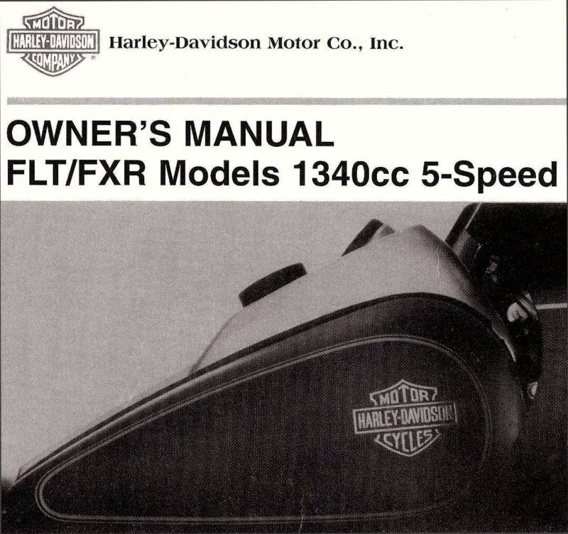 1985 harley-davidson flt / fxr owners manual -1340cc-5 spd-fltc-flhtc-fxrt-fxrs