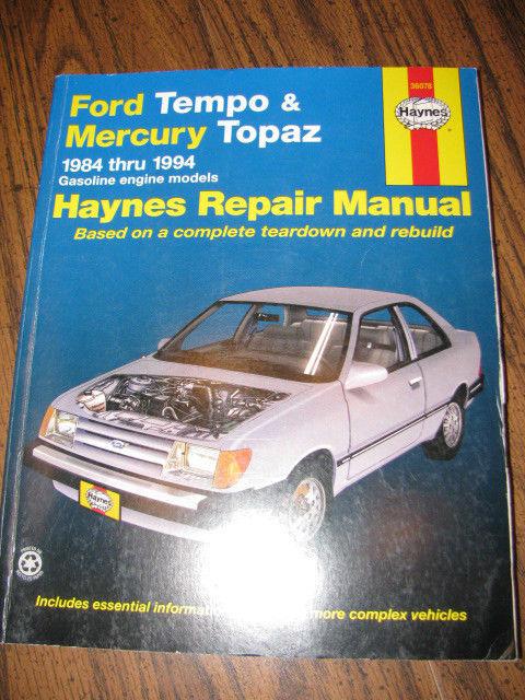 1984 - 1994 haynes repair manual ford tempo mercury topaz 