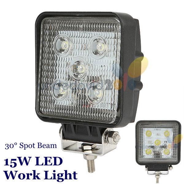 15w square led work light spot beam lamp for offroad atv suv 4wd 4x4 jeep