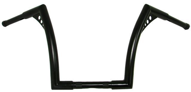 Black 12" rise ape hanger z bars 1" handlebars for harley chopper bobber custom