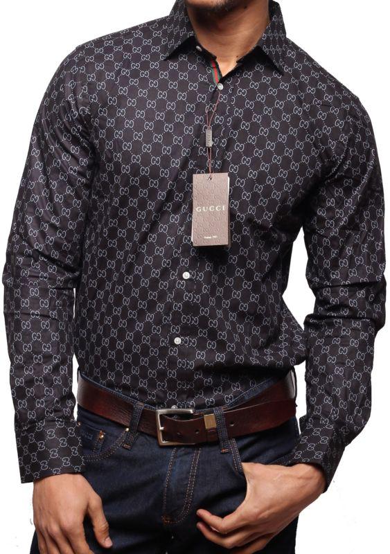 Black all occasion mens gucci smart shirt size small shirt bnwt