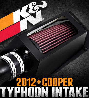 2012-2013 mini cooper s 1.6l k&n typhoon performance cold air intake kit 