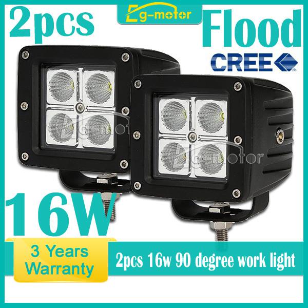 2pcs flood 4x4w cree led work light offroad lamp car truck boat suv 4wd 4x4 jeep