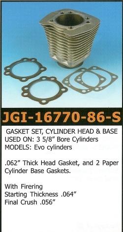 Head &  base gasket set  - all 3 5/8 bore evo- close out