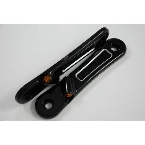 Eddie trotta black contrast cut led turn signal bars - harley flhx flhr flht flh