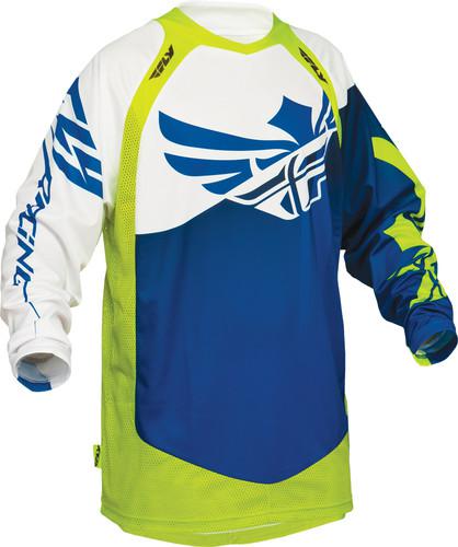 Fly racing evolution clean jersey blue/hi viz xx-large 367-1212x