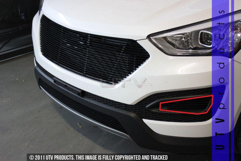 Fits: 2013 hyundai santa fe 2pc bumper accents black billet grille kit 