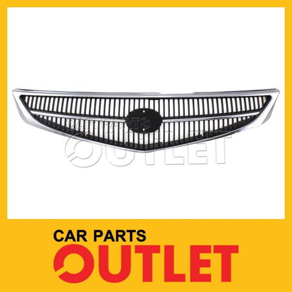 99 00 01 toyota solara front grille chrome plastic body ptd black billet insert