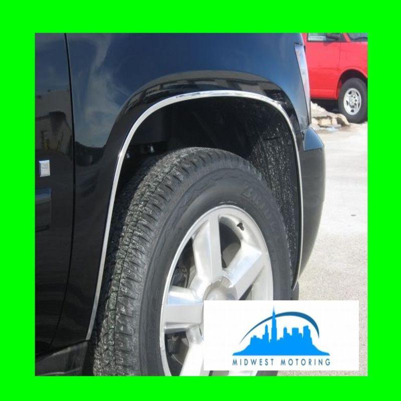 2007-2013 chevy chevrolet tahoe suburban chrome fender wheel well trim w/wrnty