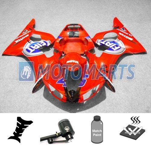 Bundle inj fairing kit with brake fluid reservoir for yamaha yzf 600 r6 04 05 am