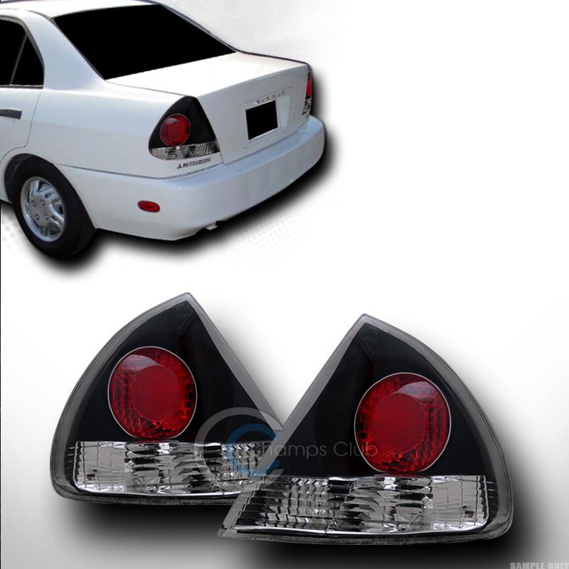 Jdm black clear altezza tail lights rear brake lamps set 97-98 mitsubishi mirage