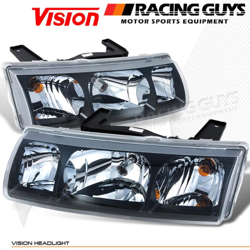 Suv head lights lamps driver+passenger side chrome new pair set replacement l+r