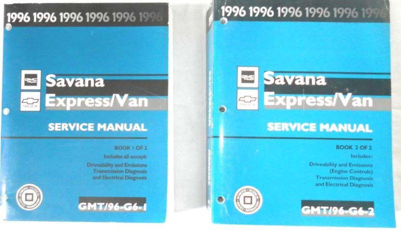 1996 chevrolet express and gmc savana van   service repair  manual set 