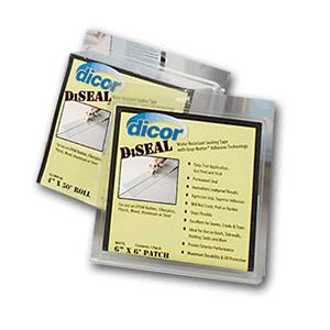 Dicor diseal tape 6"x6"patch white 522tpo-66-1c