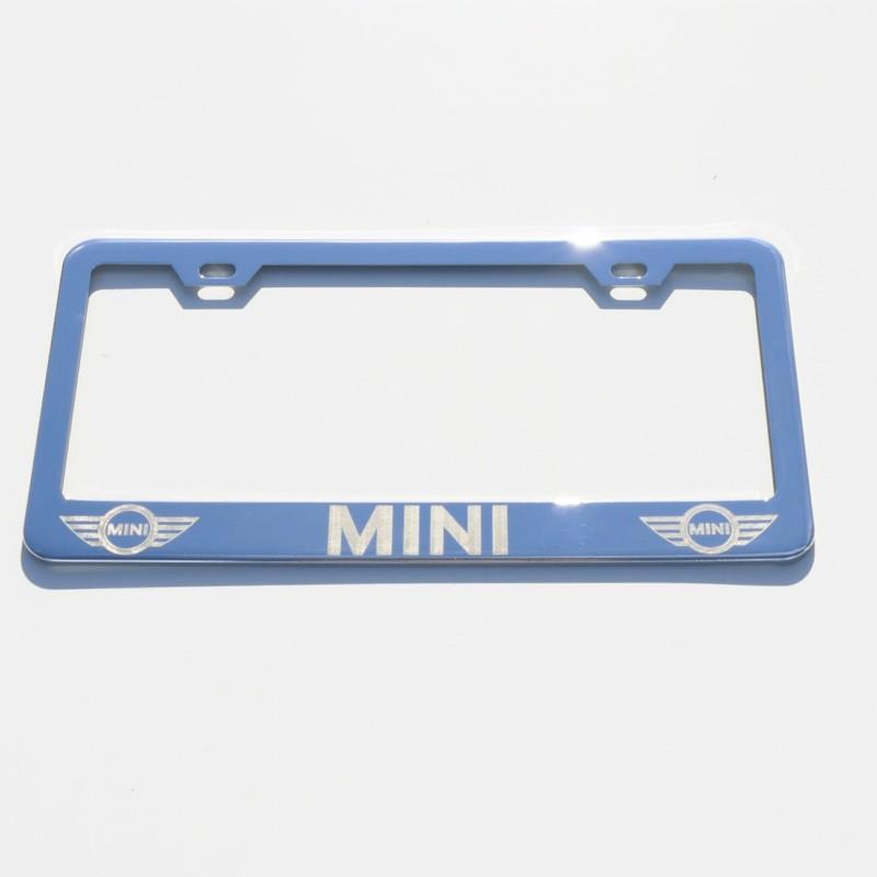 Mini cooper chrome silver license plate frame laser 100% high quality engrave ss