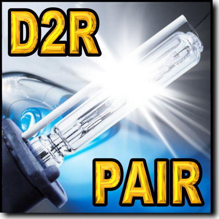 2 x d2r 6000k xenon stock hid headlight bulbs for low beam 35w