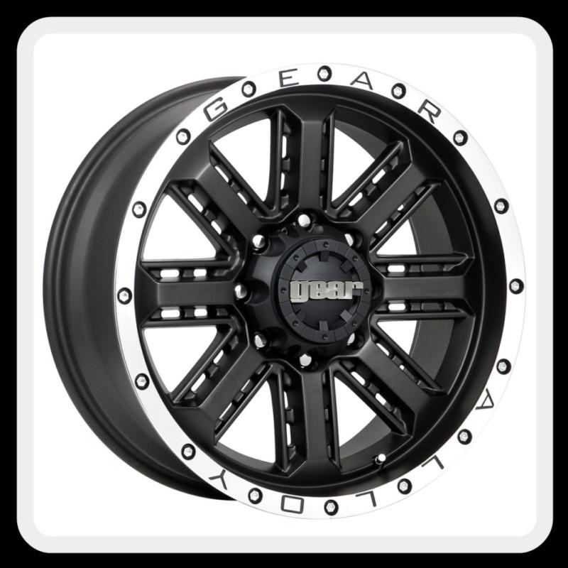 20" gear alloy nitro carbon black machined silverado 2500 & 3500 wheels rims  