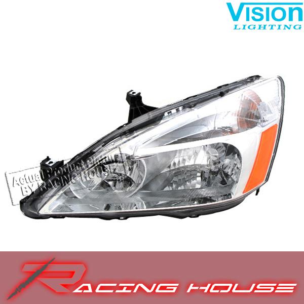 L/h headlight driver side lamp kit unit replacement 2003-2007 honda accord