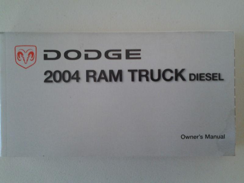 2004 ram truck diesel owner's manual